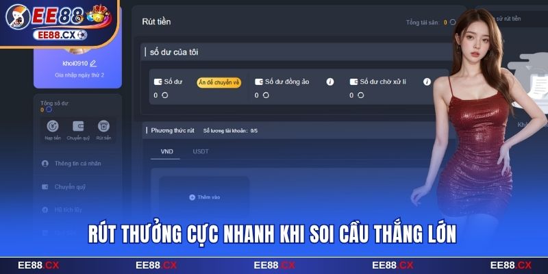Xổ Số EE88 Soi Cầu Chốt Lãi Cực Khủng Lên Tới 9999 Lần 10 Rút thưởng EE88 cực nhanh khi soi cầu thắng lớn