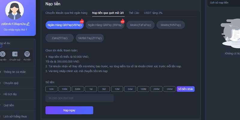 Nạp Tiền EE88 - Các Phương Thức Nạp Nhanh Và An Toàn 7 Nạp tiền EE88 bằng hình thức quét mã QR